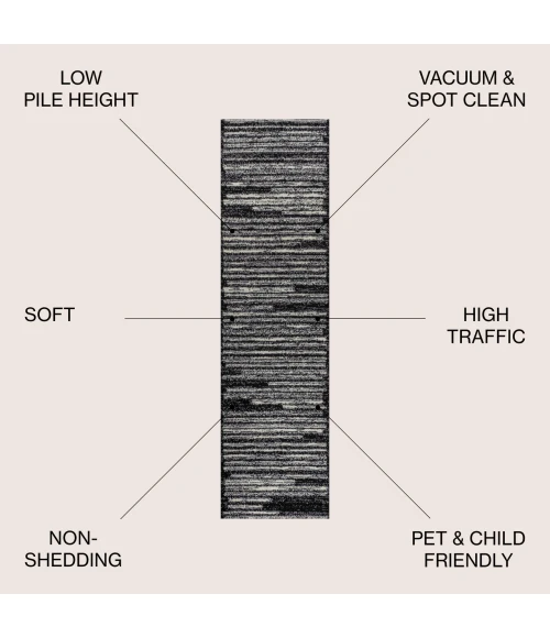 Jonathan Y MOROCCAN HYPE Black MOH207F 2ft.-2in. X 8ft. Rect. Rug