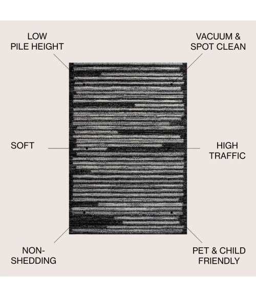 Jonathan Y MOROCCAN HYPE Black MOH207F 4ft. X 6ft. Rect. Rug