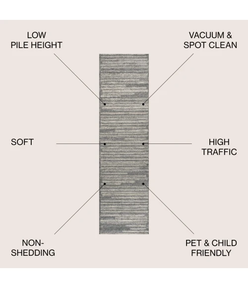 Jonathan Y MOROCCAN HYPE Gray MOH207G 2ft.-2in. X 8ft. Rect. Rug