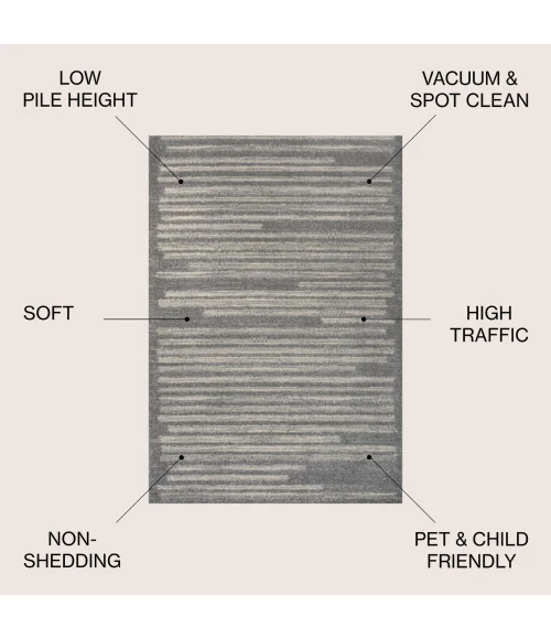 Jonathan Y MOROCCAN HYPE Gray MOH207G 5ft.3in. X 7ft.7in. Rect. Rug