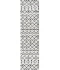 Aksil Moroccan Beni Souk Cream/Black 2 ft. x 8 ft. Runner Rug