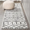 Jonathany Moroccan Hype MOH208A Cream/Black Area Rug 2 ft. 3 in. X 8 ft. Runner