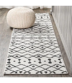 Jonathany Moroccan Hype MOH208A Cream/Black Area Rug 2 ft. 3 in. X 8 ft. Runner