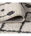 Aksil Moroccan Beni Souk Cream/Black 2 ft. x 8 ft. Runner Rug