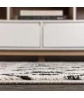 Aksil Moroccan Beni Souk Cream/Black 2 ft. x 8 ft. Runner Rug