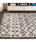 Aksil Moroccan Beni Souk Cream/Black 3 ft. x 5 ft. Area Rug