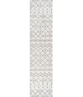 Aksil Moroccan Beni Souk Cream/Gray 2 ft. x 8 ft. Runner Rug