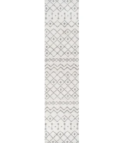 Jonathany Moroccan Hype MOH208B Cream/Gray Area Rug 2 ft. 3 in. X 8 ft. Runner