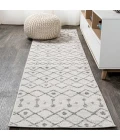 Aksil Moroccan Beni Souk Cream/Gray 2 ft. x 8 ft. Runner Rug