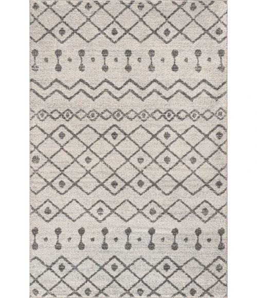 Aksil Moroccan Beni Souk Cream/Gray 3 ft. x 5 ft. Area Rug