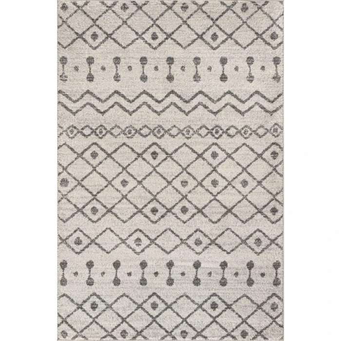 Aksil Moroccan Beni Souk Cream/Gray 3 ft. x 5 ft. Area Rug