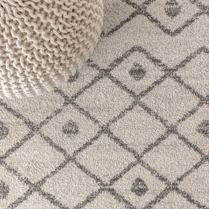Aksil Moroccan Beni Souk Cream/Gray 3 ft. x 5 ft. Area Rug