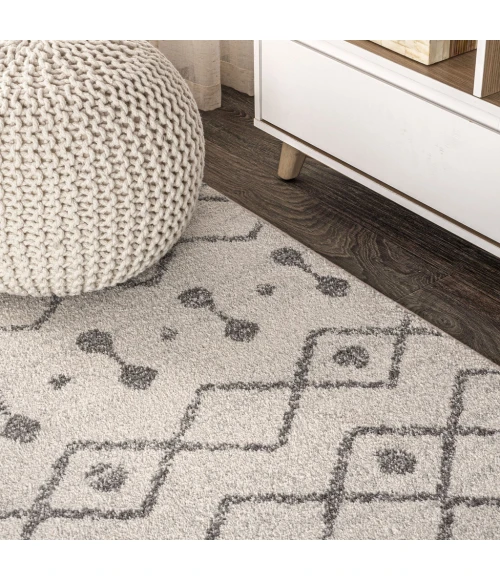 Aksil Moroccan Beni Souk Cream/Gray 3 ft. x 5 ft. Area Rug