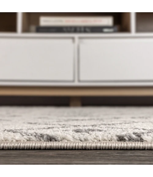 Aksil Moroccan Beni Souk Cream/Gray 2 ft. x 8 ft. Runner Rug