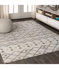 Aksil Moroccan Beni Souk Cream/Gray 3 ft. x 5 ft. Area Rug