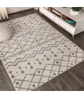 Aksil Moroccan Beni Souk Cream/Gray 3 ft. x 5 ft. Area Rug