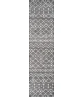 Aksil Moroccan Beni Souk Gray/Cream 2 ft. x 8 ft. Runner Rug