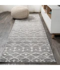 Aksil Moroccan Beni Souk Gray/Cream 2 ft. x 8 ft. Runner Rug