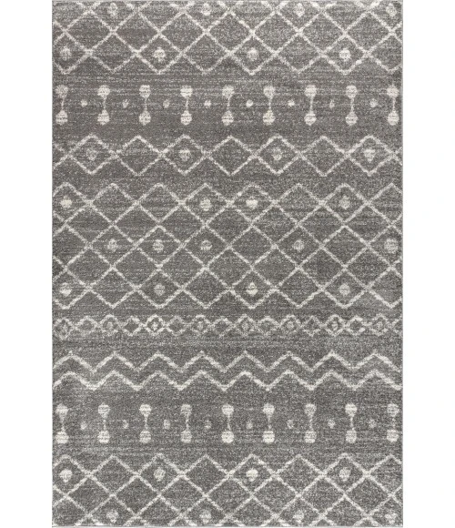 Aksil Moroccan Beni Souk Gray/Cream 3 ft. x 5 ft. Area Rug