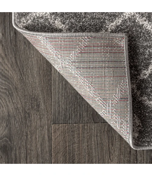 Aksil Moroccan Beni Souk Gray/Cream 2 ft. x 8 ft. Runner Rug