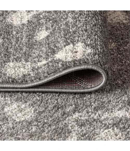 Aksil Moroccan Beni Souk Gray/Cream 2 ft. x 8 ft. Runner Rug