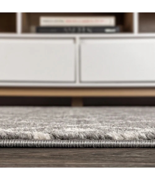 Aksil Moroccan Beni Souk Gray/Cream 2 ft. x 8 ft. Runner Rug