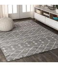 Aksil Moroccan Beni Souk Gray/Cream 3 ft. x 5 ft. Area Rug