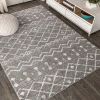 Jonathany Moroccan Hype MOH208C Gray/Cream Area Rug 3 ft. X 5 ft. Rectangle