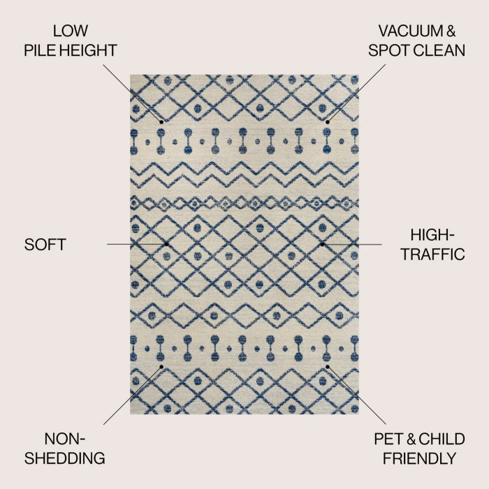 Jonathan Y MOROCCAN HYPE Cream MOH208F 4ft. X 6ft. Rect. Rug
