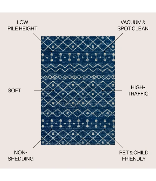 Jonathan Y MOROCCAN HYPE Blue MOH208G 3ft. X 5ft. Rect. Rug