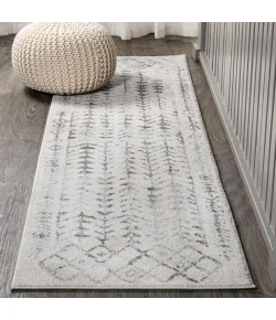 Jonathany Moroccan Hype MOH210A Cream/Gray Area Rug 2 ft. 3 in. X 8 ft. Runner