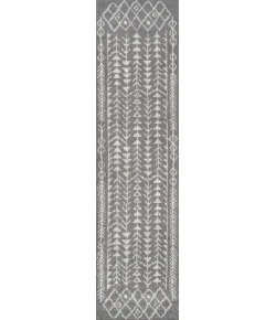 Jonathany Moroccan Hype MOH210B Grey/Cream Area Rug 2 ft. 3 in. X 8 ft. Runner