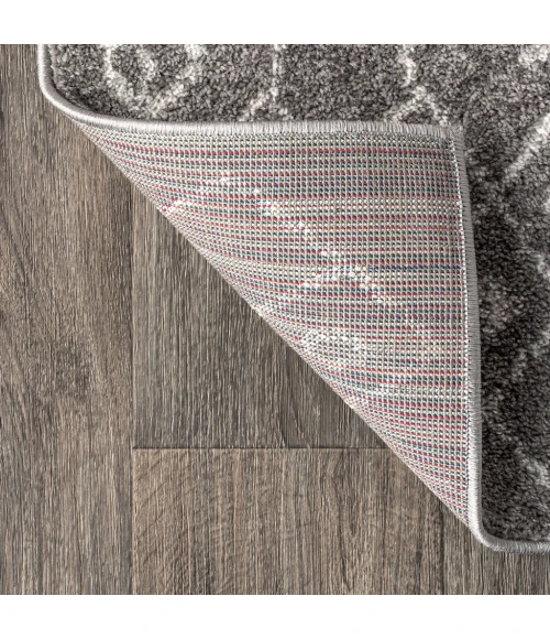 Ziri Moroccan Geometric Grey/Cream 4 ft. x 6 ft. Area Rug