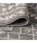 Ziri Moroccan Geometric Grey/Cream 2 ft. x 8 ft. Runner Rug
