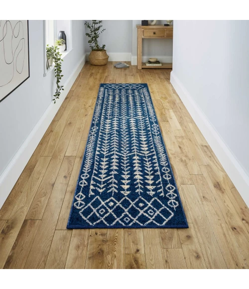 Jonathan Y MOROCCAN HYPE Blue MOH210E 2ft.-2in. X 8ft. Rect. Rug