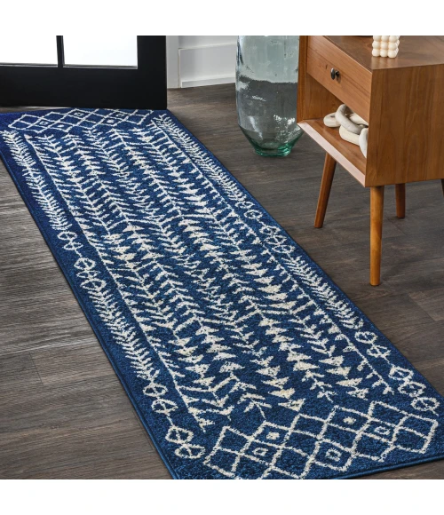 Jonathan Y MOROCCAN HYPE Blue MOH210E 2ft.-2in. X 8ft. Rect. Rug