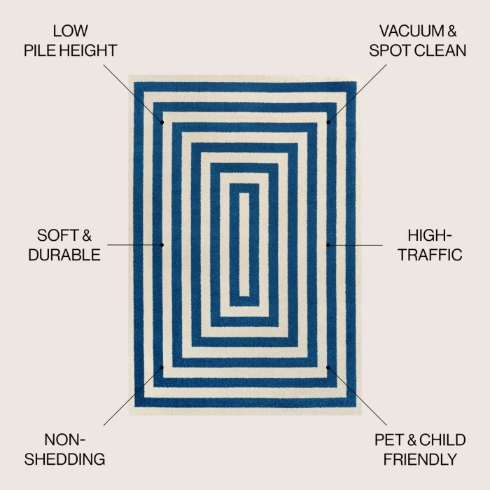 Jonathan Y MOROCCAN HYPE Blue MOH211D 3ft. X 5ft. Rect. Rug