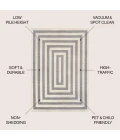 Jonathan Y MOROCCAN HYPE Gray MOH211E 5ft.3in. X 7ft.7in. Rect. Rug