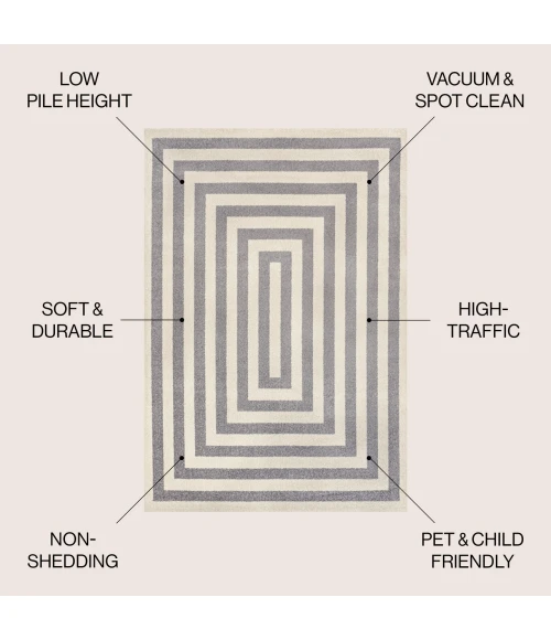 Jonathan Y MOROCCAN HYPE Gray MOH211E 5ft.3in. X 7ft.7in. Rect. Rug