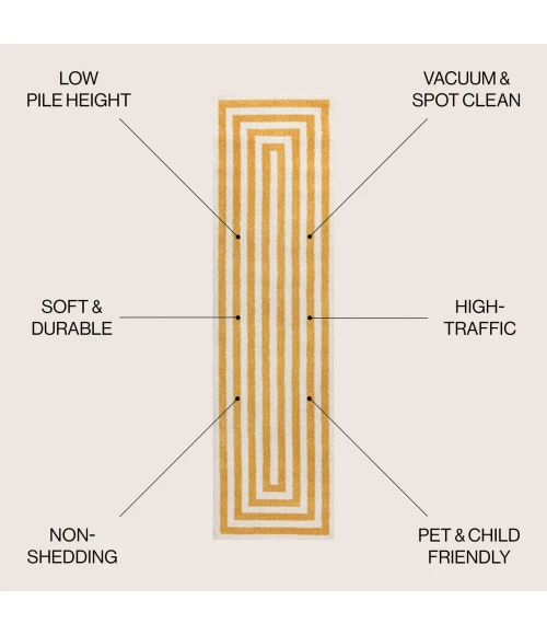 Jonathan Y MOROCCAN HYPE Yellow MOH211G 2ft.-2in. X 8ft. Rect. Rug