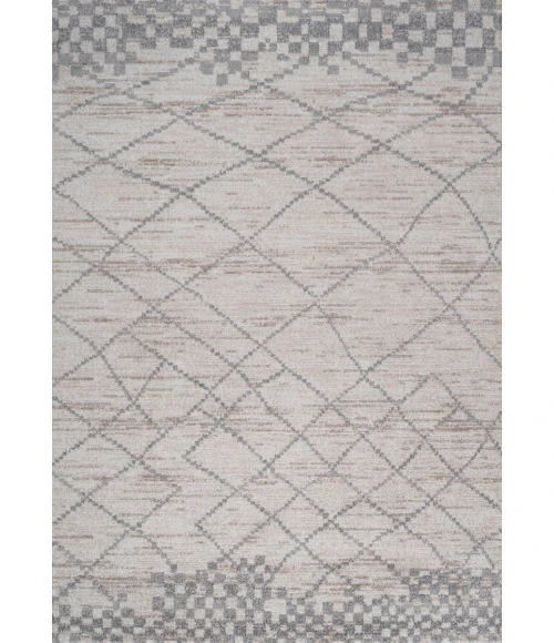 Asilah Moroccan Modern Diamond Light Gray 8 ft. x 10 ft. Area Rug