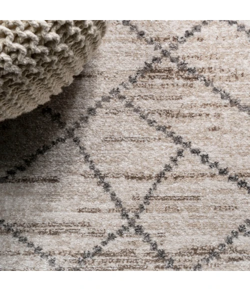 Asilah Moroccan Modern Diamond Light Gray 2 ft. x 8 ft. Runner Rug