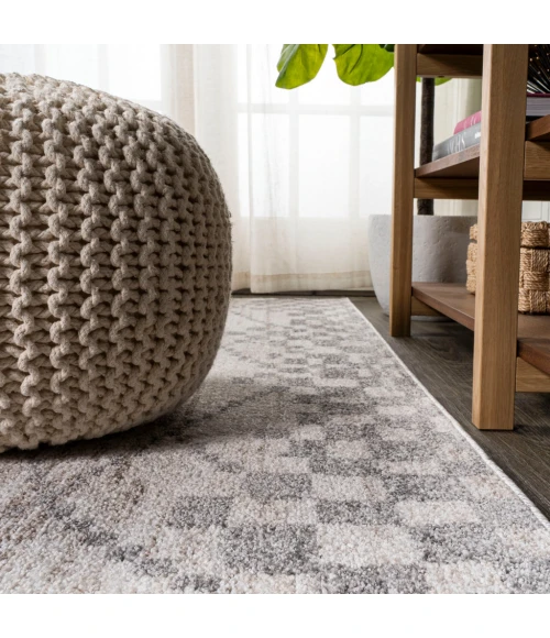 Asilah Moroccan Modern Diamond Light Gray 2 ft. x 8 ft. Runner Rug