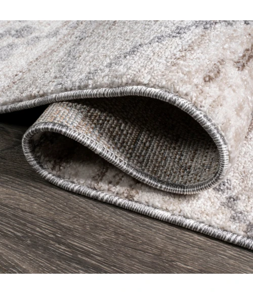 Asilah Moroccan Modern Diamond Light Gray 2 ft. x 8 ft. Runner Rug