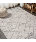 Asilah Moroccan Modern Diamond Light Gray 8 ft. x 10 ft. Area Rug
