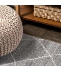 Asilah Moroccan Modern Diamond Gray 2 ft. x 10 ft. Runner Rug