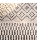Ifrane Berber Geometric Stripe Cream/Gray 2 ft. x 10 ft. Runner Rug