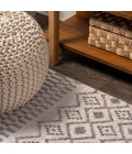 Ifrane Berber Geometric Stripe Cream/Gray 2 ft. x 10 ft. Runner Rug