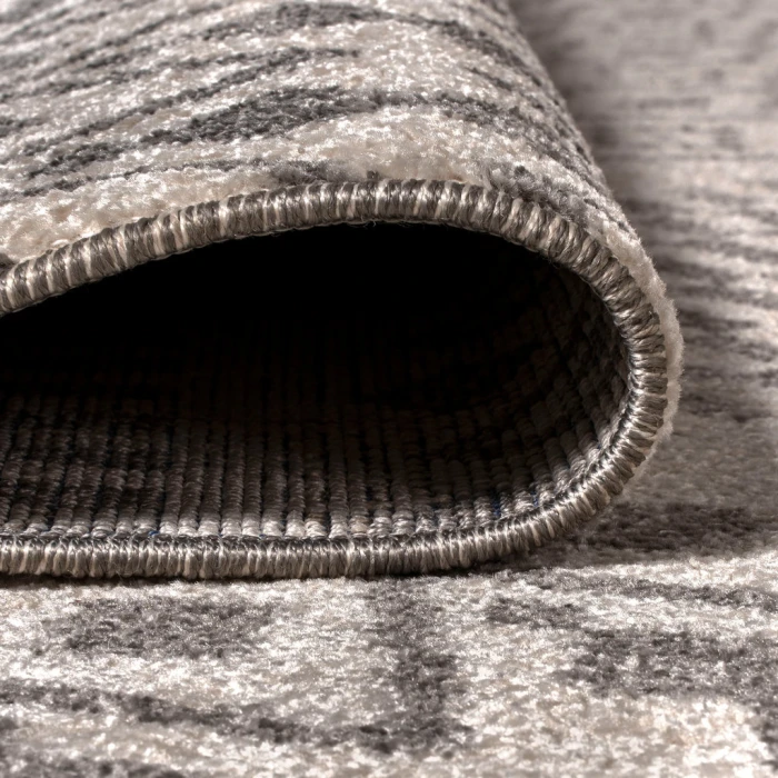 Ifrane Berber Geometric Stripe Cream/Gray 2 ft. x 8 ft. Runner Rug