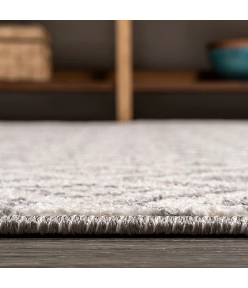 Ifrane Berber Geometric Stripe Cream/Gray 2 ft. x 10 ft. Runner Rug